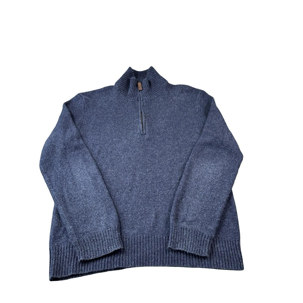 Polo Ralph Lauren Blue Silk Cashmere Half Zip Pullover Men's Sweater Size Small
